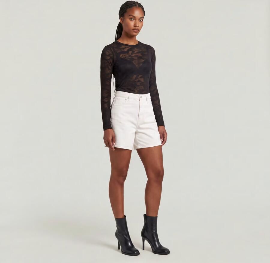 G-Star RAW Jett High Clean Edge Short Wit Dames - Foto 3