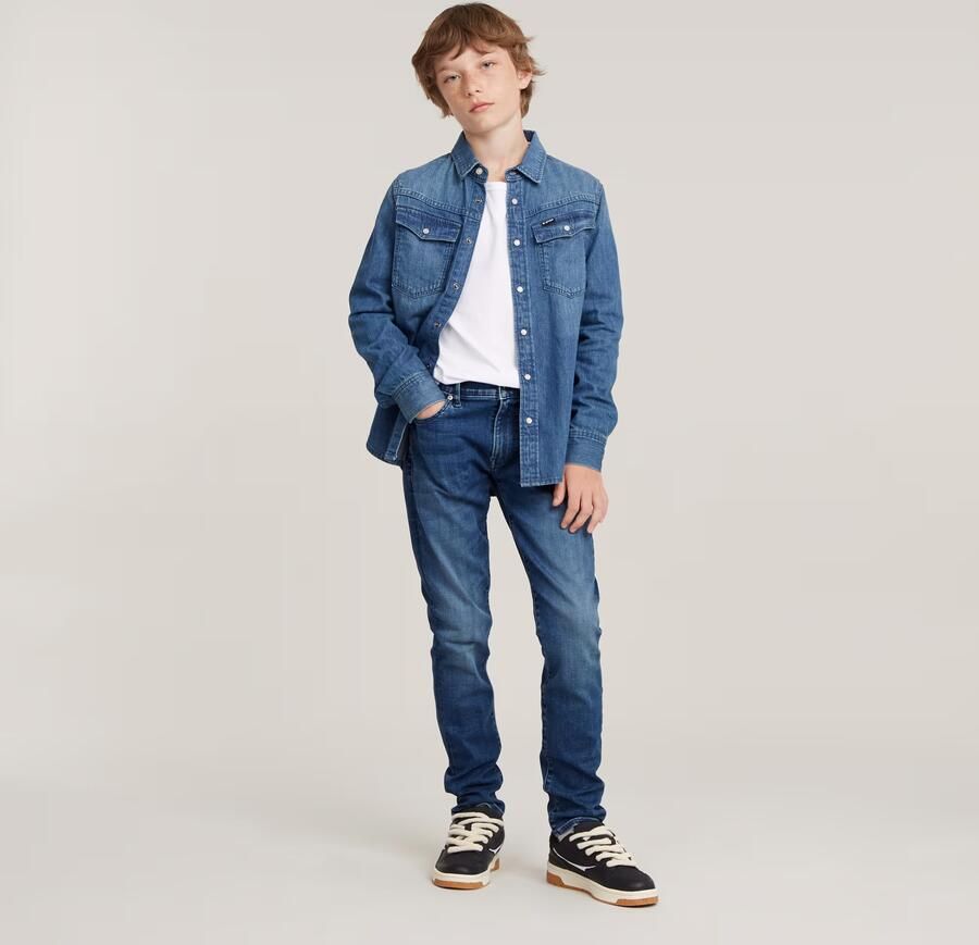 G-Star RAW Jongens 3301 Slim Jeans Midden blauw jongens - Foto 3