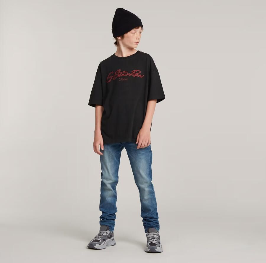 G-Star Raw slim fit jeans faded cascade Blauw Jongens Stretchdenim Effen 140 - Foto 4