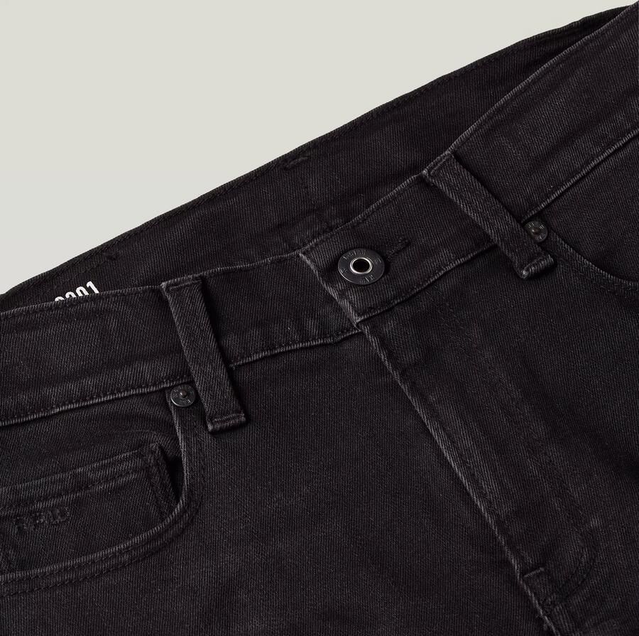 G-Star RAW Jongens 3301 Slim Jeans Zwart jongens - Foto 4