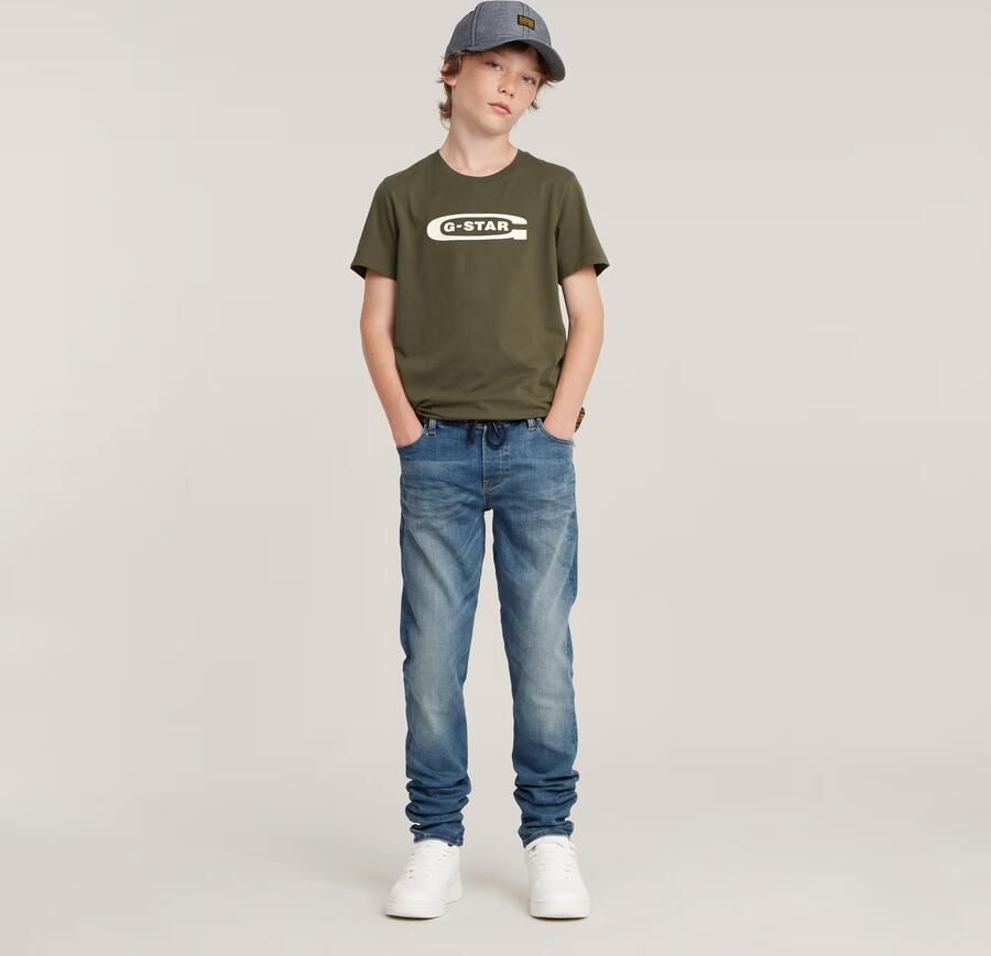 G-Star Raw relaxed jeans sun faded indigo destroyed Blauw Jongens Stretchdenim 152 - Foto 5