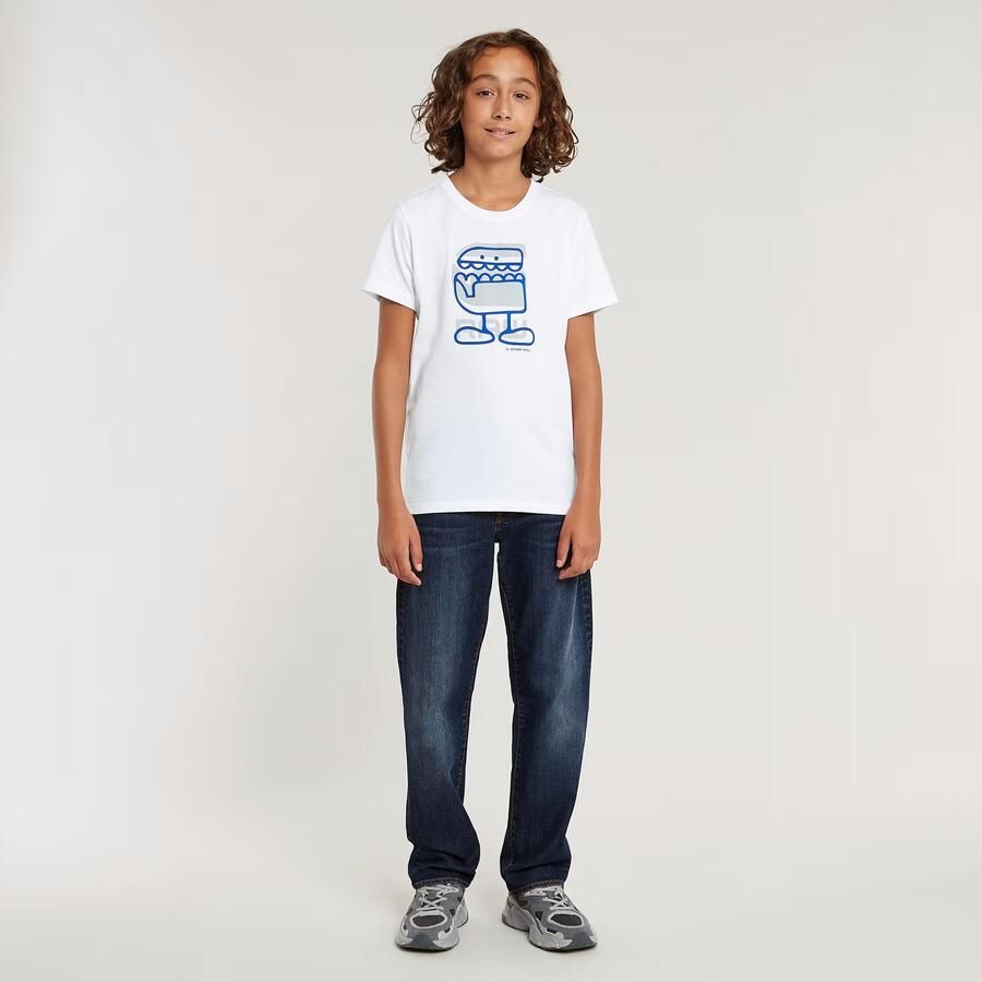 G-Star RAW Jongens 3301 Straight Jeans Donkerblauw jongens