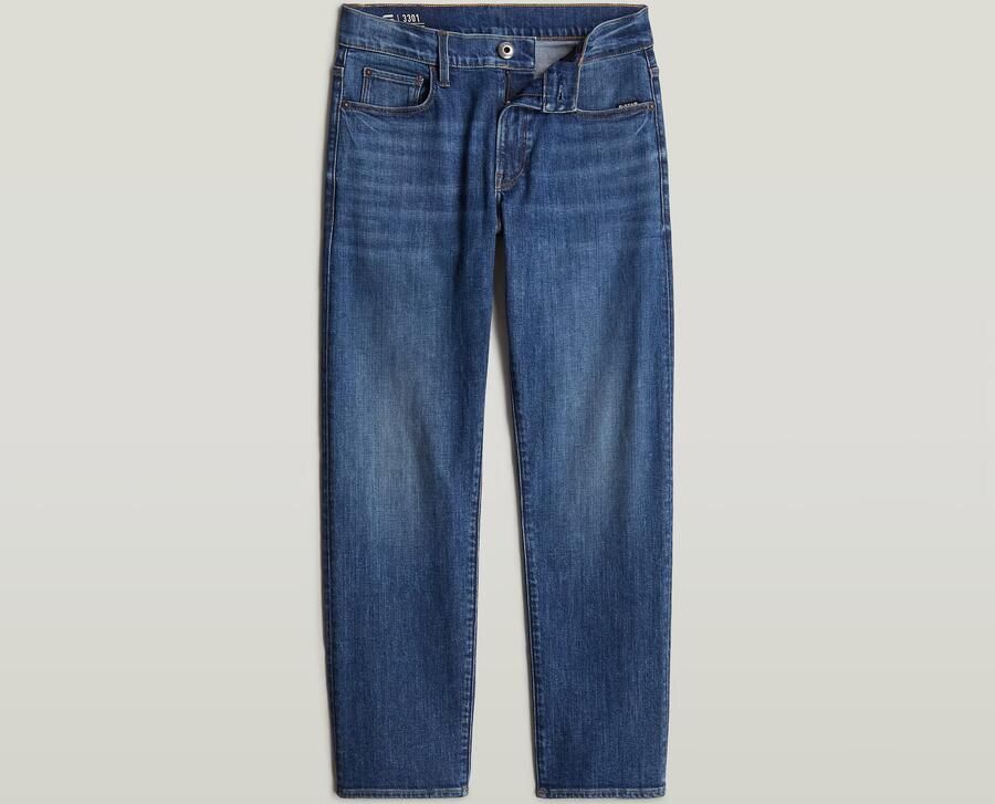 G-Star RAW Jongens 3301 Straight Jeans Midden blauw jongens - Foto 6