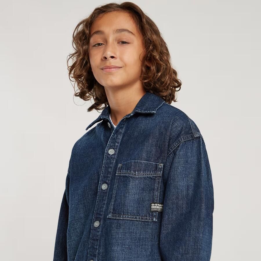G-Star RAW Jongens Boxy Fit Shirt Donkerblauw jongens