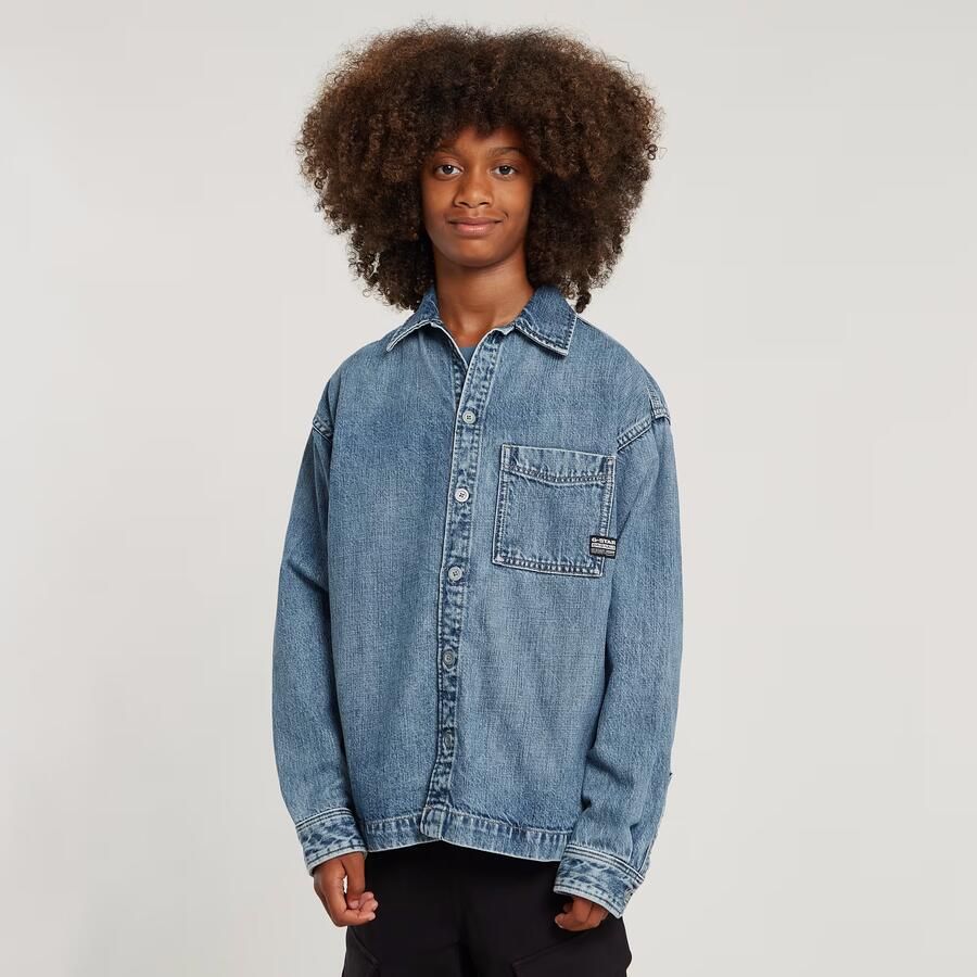 G-Star RAW Jongens Boxy Fit Shirt Midden blauw jongens - Foto 7