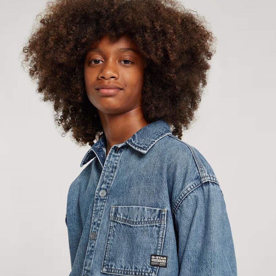 G-Star RAW Jongens Boxy Fit Shirt Midden blauw jongens - Foto 3