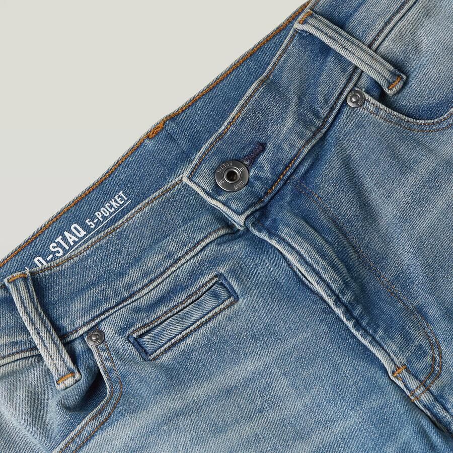 G-Star Raw D-STAQ regular fit jeans medium aged Blauw Jongens Stretchdenim 152 - Foto 4