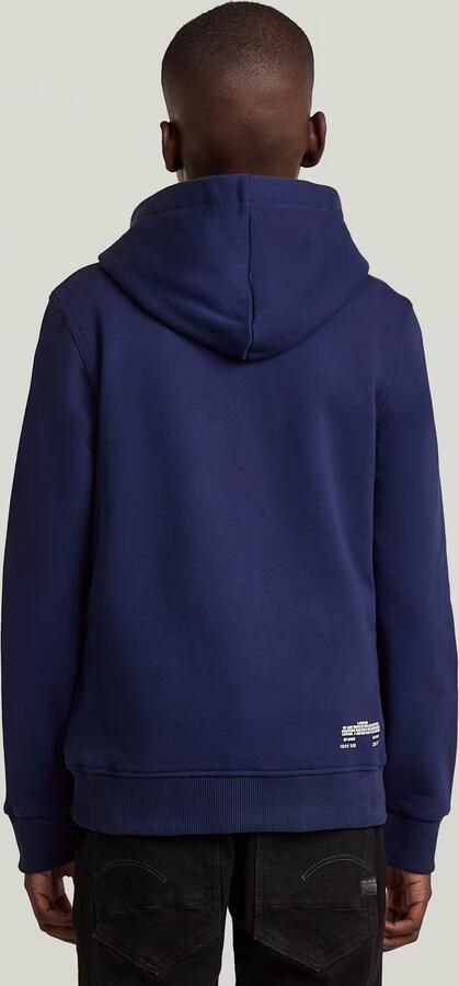G-Star Raw hoodie SS23205 hdd sweater blauw Jongens Katoen Capuchon Effen 140 - Foto 6