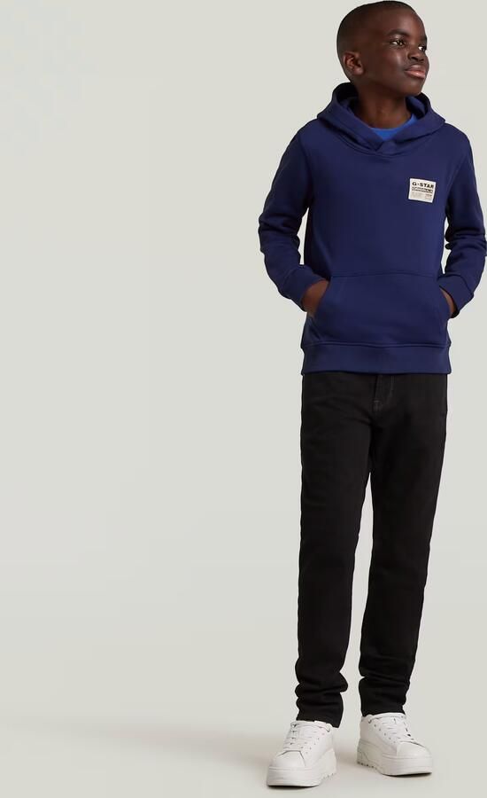 G-Star Raw hoodie SS23205 hdd sweater blauw Jongens Katoen Capuchon Effen 140 - Foto 4
