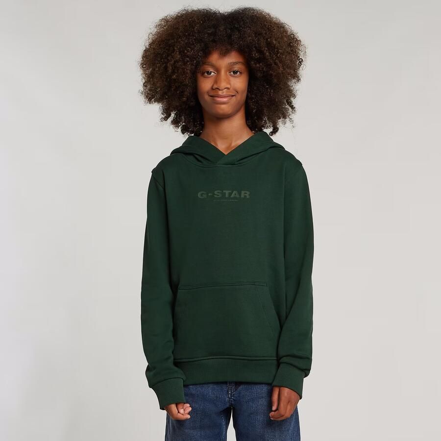 G-Star Raw hoodie groen Trui Jongens Katoen Capuchon Effen 140 - Foto 7
