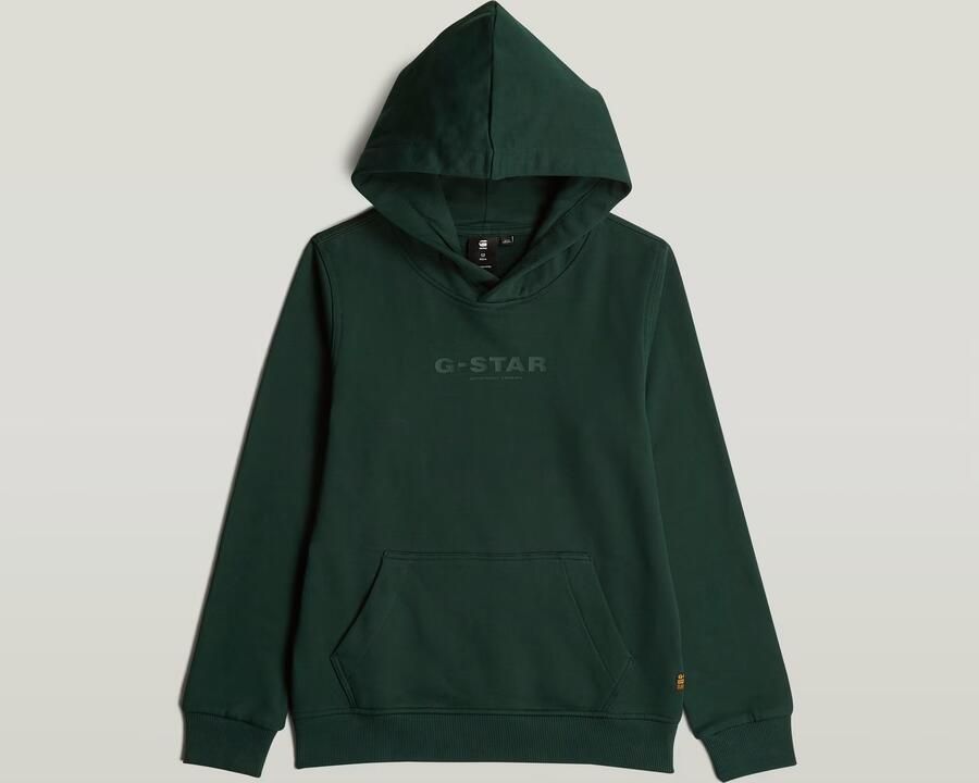 G-Star Raw hoodie groen Trui Jongens Katoen Capuchon Effen 140 - Foto 6