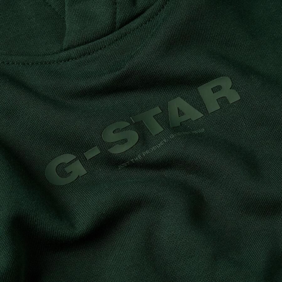 G-Star Raw hoodie groen Trui Jongens Katoen Capuchon Effen 128 - Foto 6