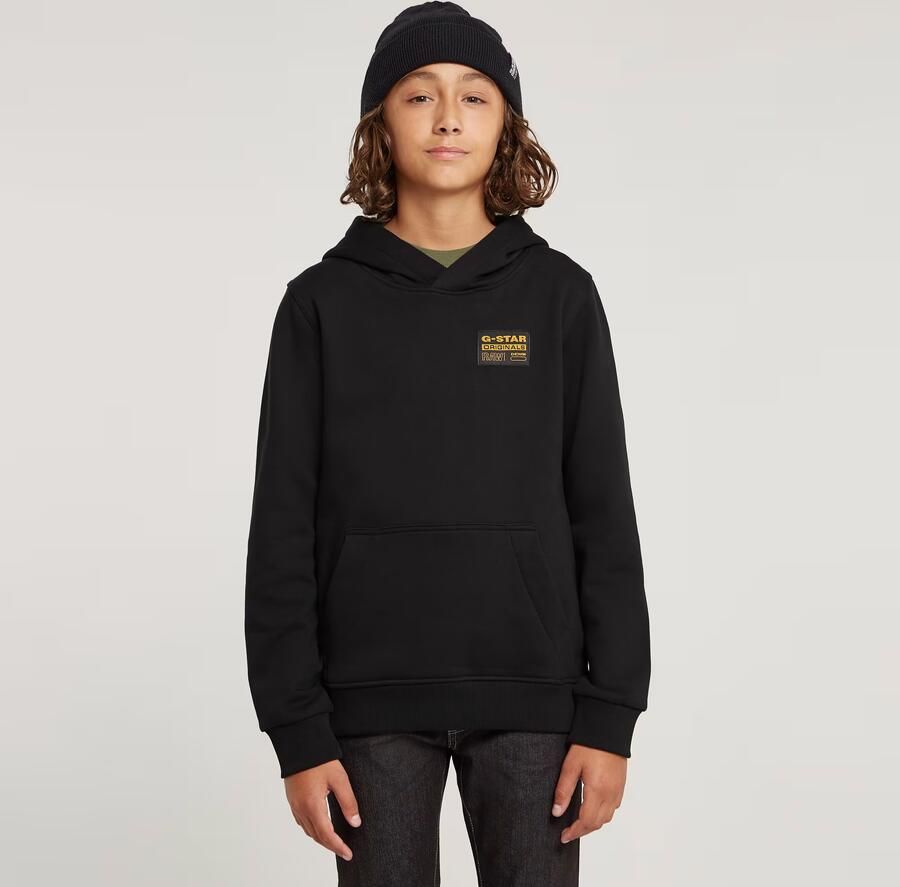 G-Star Raw hoodie zwart Trui Jongens Katoen Capuchon Effen 140 - Foto 7