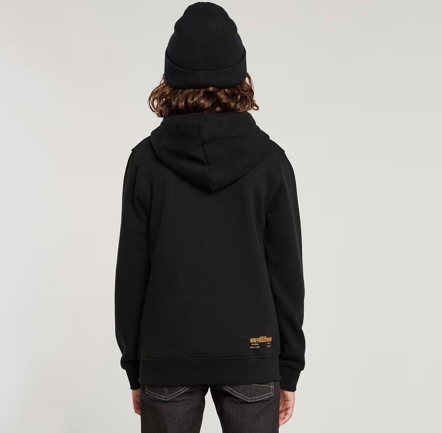 G-Star Raw hoodie zwart Trui Jongens Katoen Capuchon Effen 140 - Foto 4