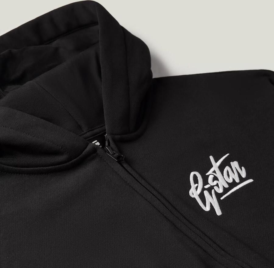 G-Star Raw hoodie zwart Trui Jongens Katoen Capuchon Effen 140 - Foto 5