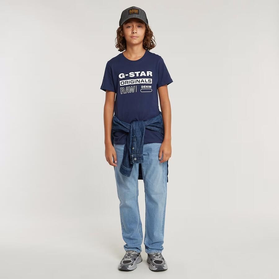 G-Star RAW Jongens Mosa Straight Jeans Midden blauw jongens