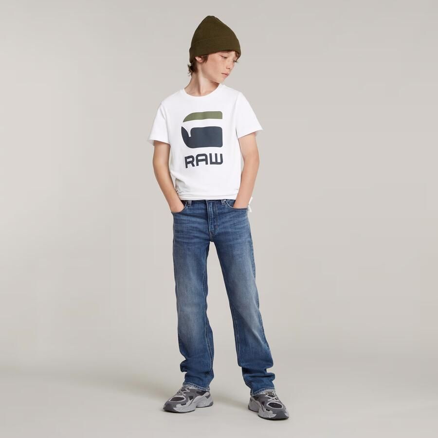 G-Star Raw Mosa Straight premium slim fit jeans faded cascade Blauw Jongens Stretchdenim 140 - Foto 2