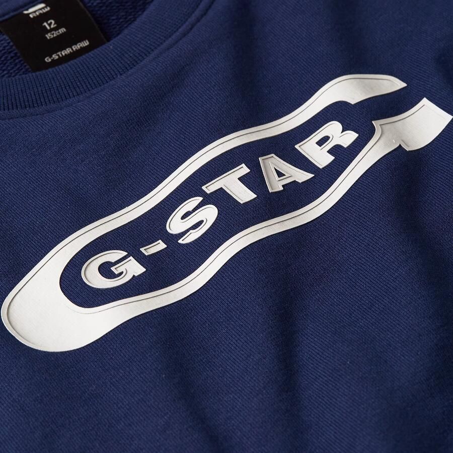 G-Star RAW Jongens Sweater Unbrushed Donkerblauw jongens - Foto 4
