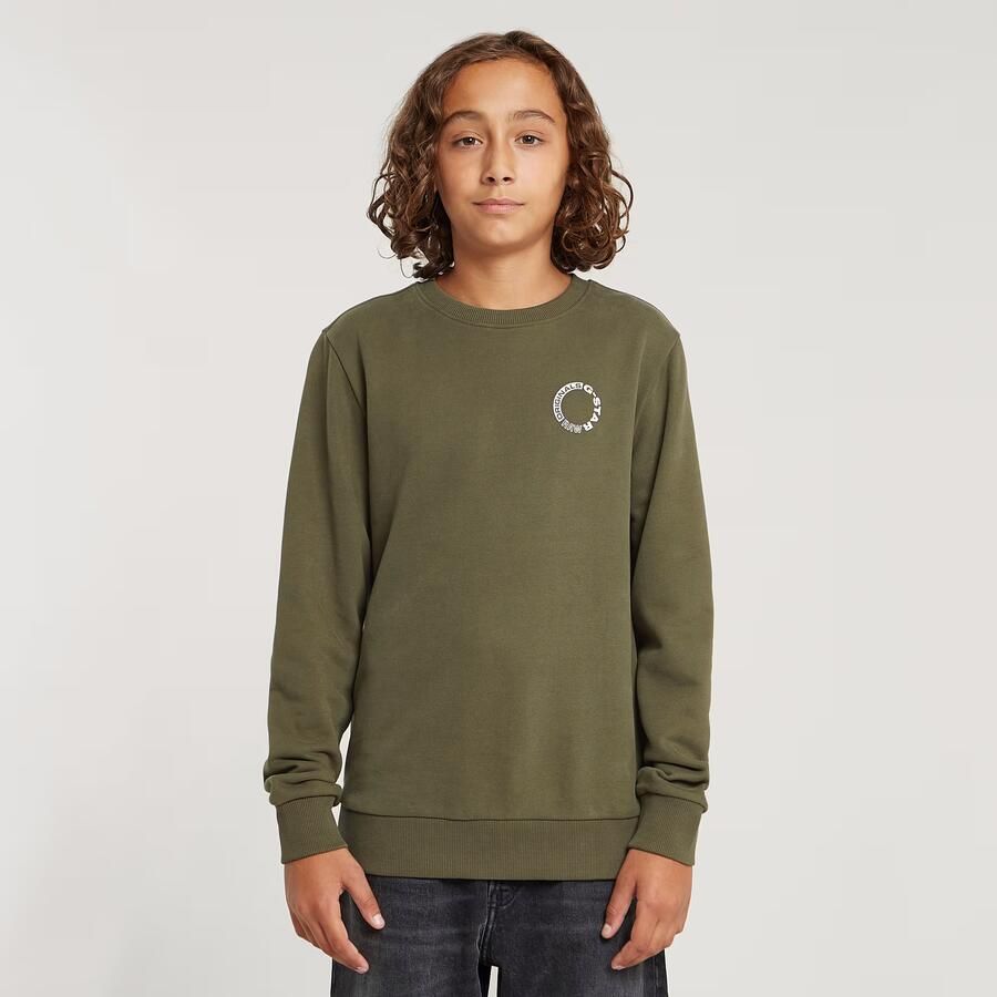 G-Star Raw sweater groen Trui Backprint 116 | Trui van