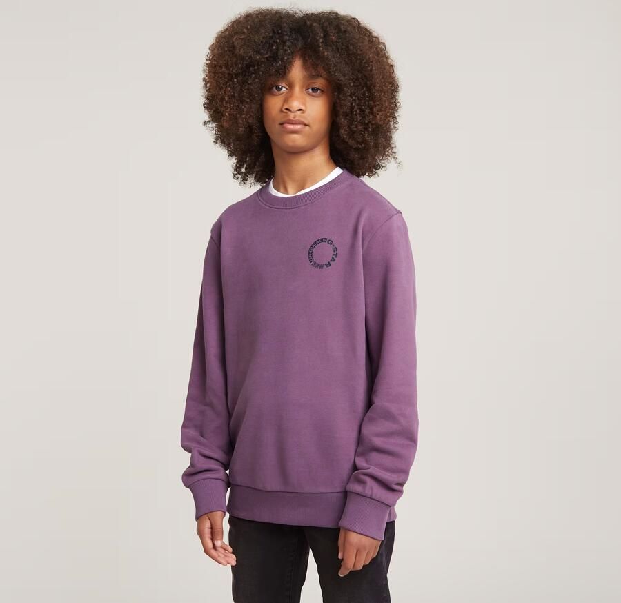 G-Star Raw sweater paars Trui Backprint 140 | Trui van - Foto 7