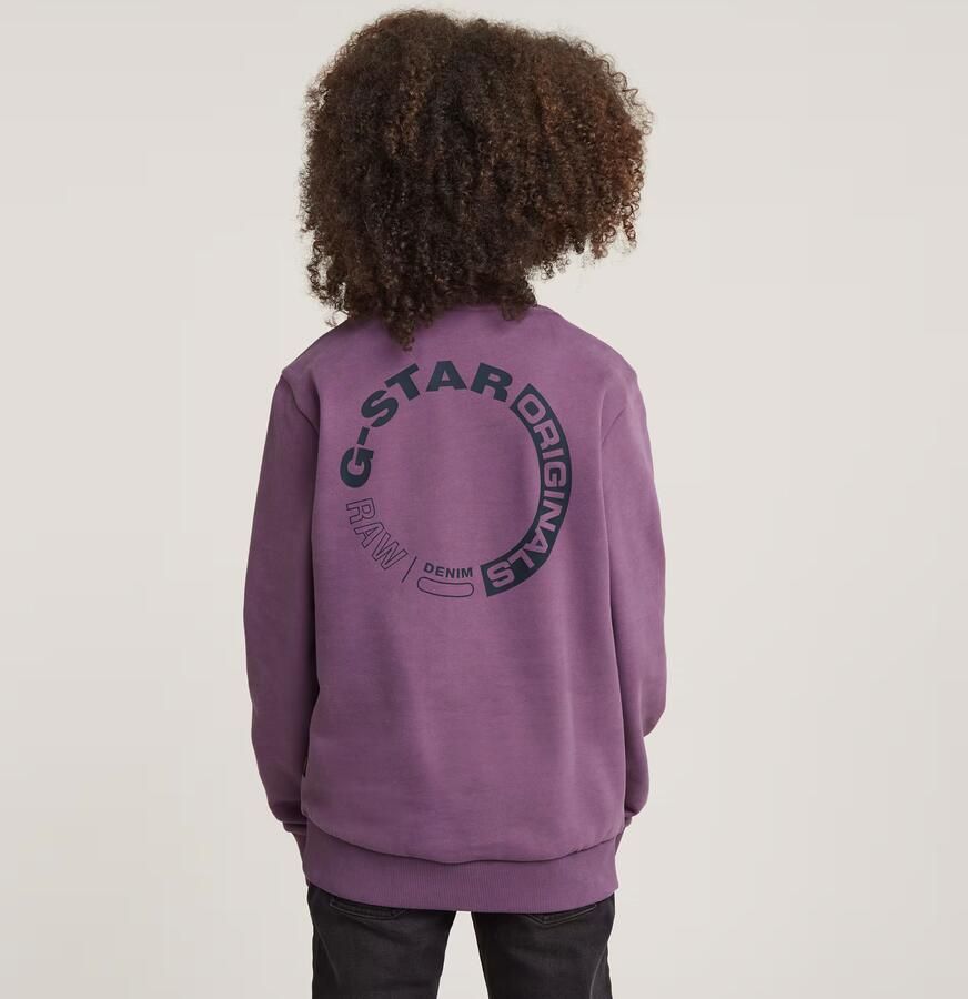 G-Star Raw sweater paars Trui Backprint 140 | Trui van - Foto 5