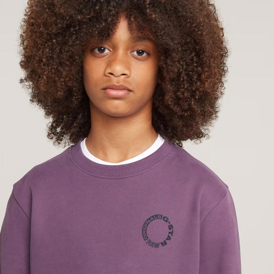 G-Star Raw sweater paars Trui Backprint 140 | Trui van