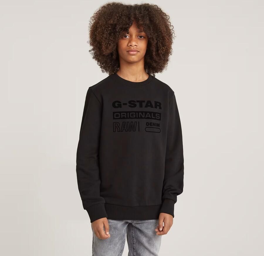 G-Star Raw sweater zwart Trui Backprint 152 | Trui van - Foto 7