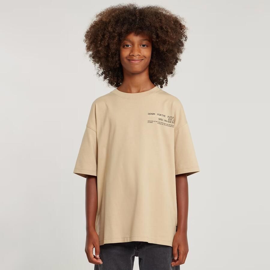 G-Star RAW Jongens T-Shirt Boxy Beige jongens - Foto 7