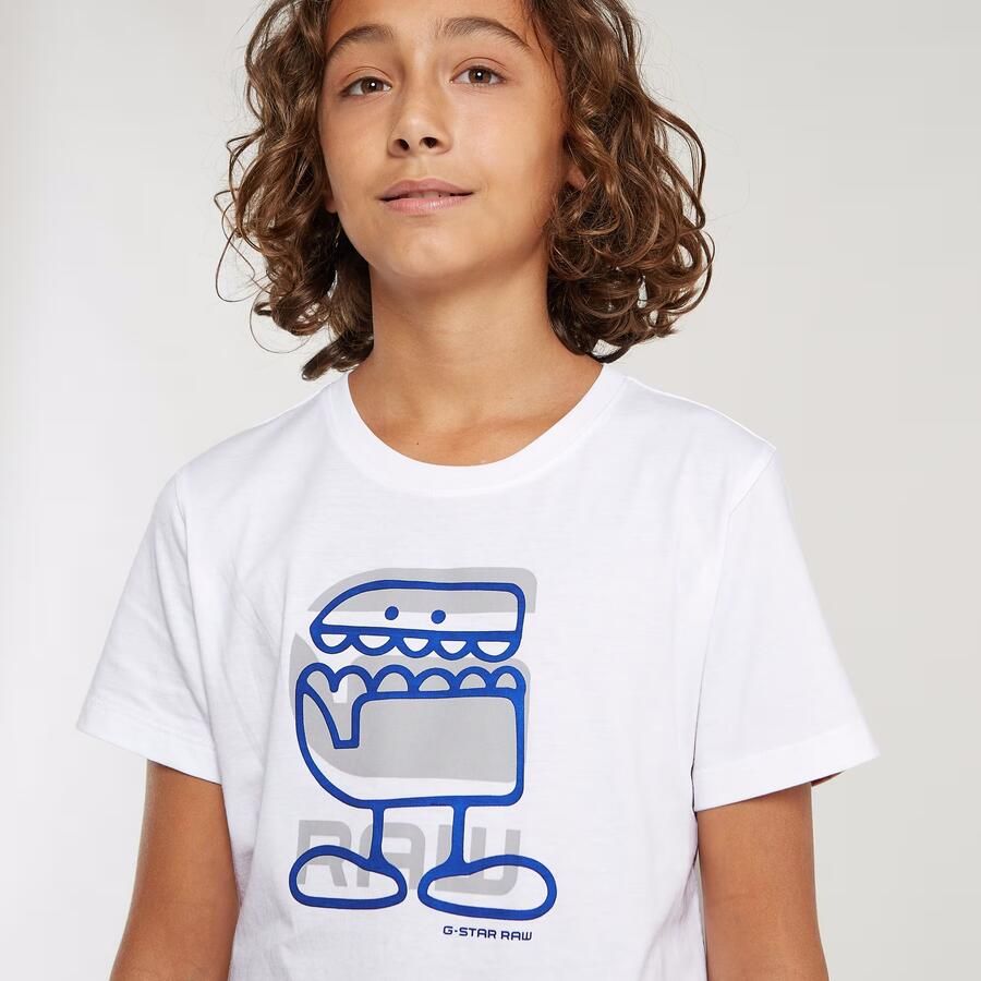 G-Star RAW Jongens T-Shirt Comic Wit jongens
