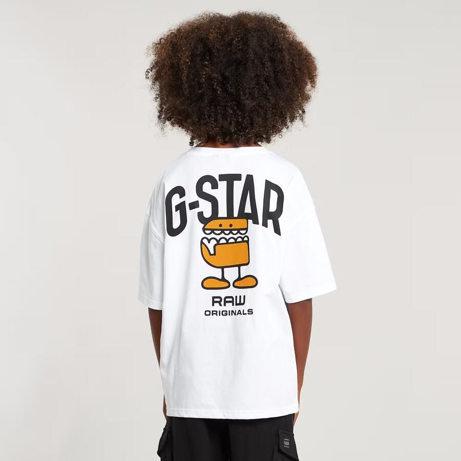 G-Star RAW Jongens T-Shirt Loose Comic Wit jongens