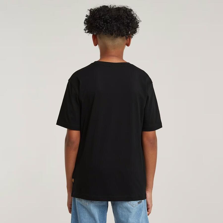 G-Star RAW Jongens T-Shirt Loose Logo Zwart jongens