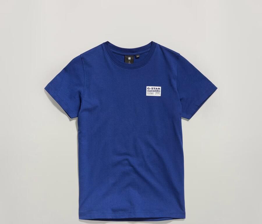 G-Star RAW Jongens T-Shirt Originals Patch Midden blauw jongens - Foto 3