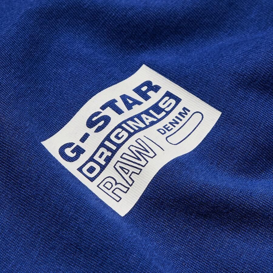 G-Star RAW Jongens T-Shirt Originals Patch Midden blauw jongens