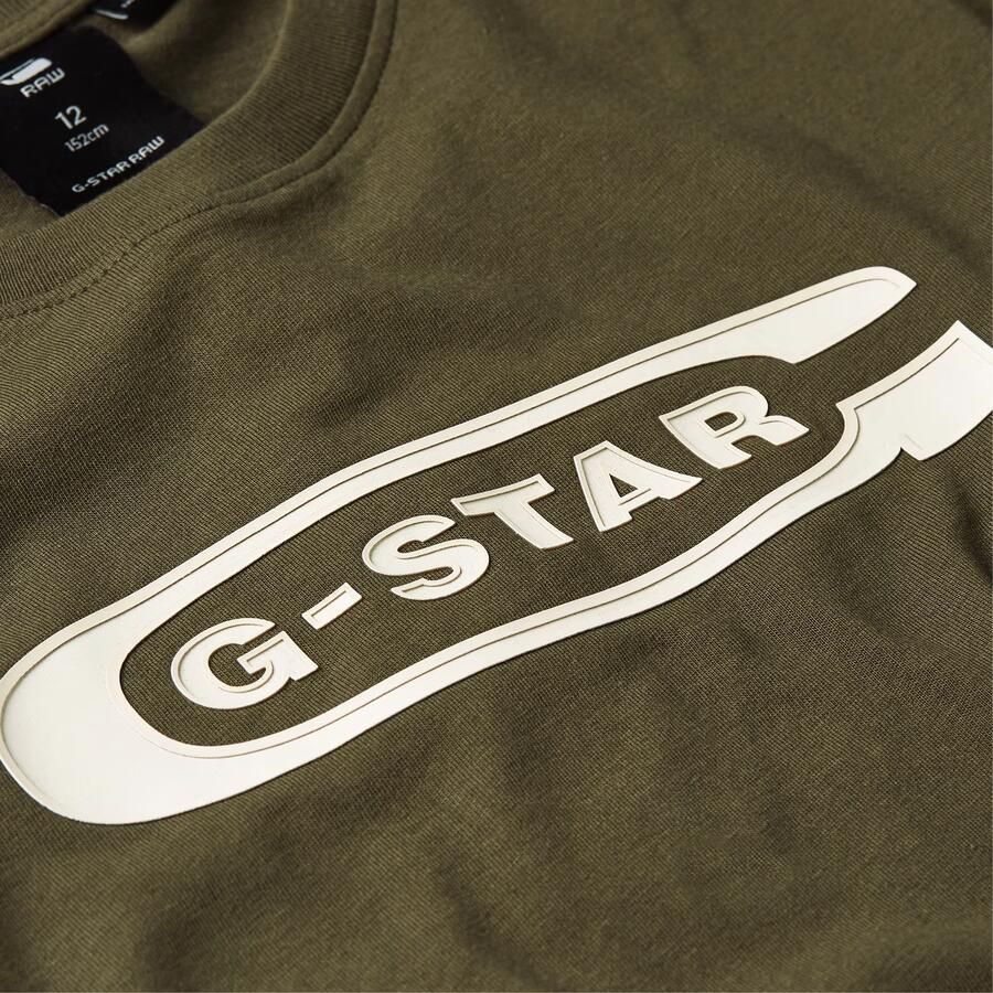 G-Star RAW Jongens T-Shirt Regular Groen jongens - Foto 3