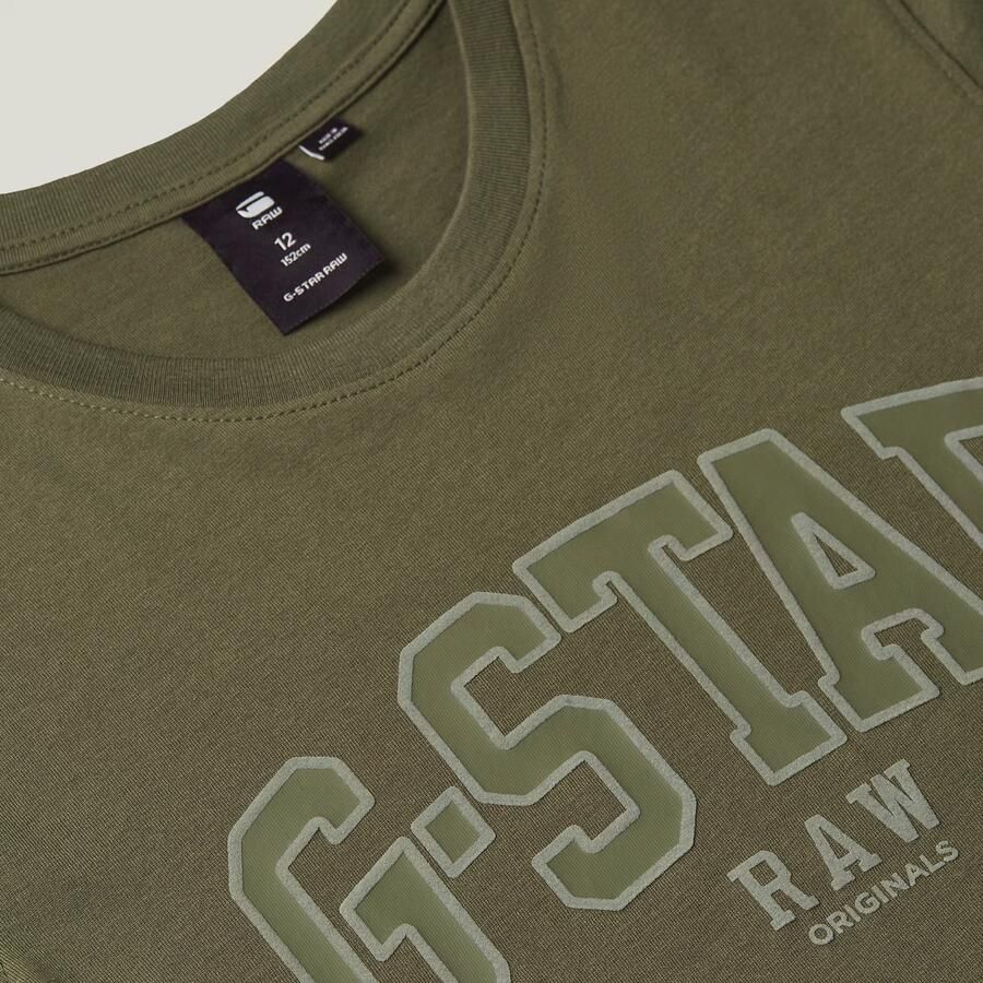 G-Star RAW Jongens T-Shirt Regular Groen jongens - Foto 4
