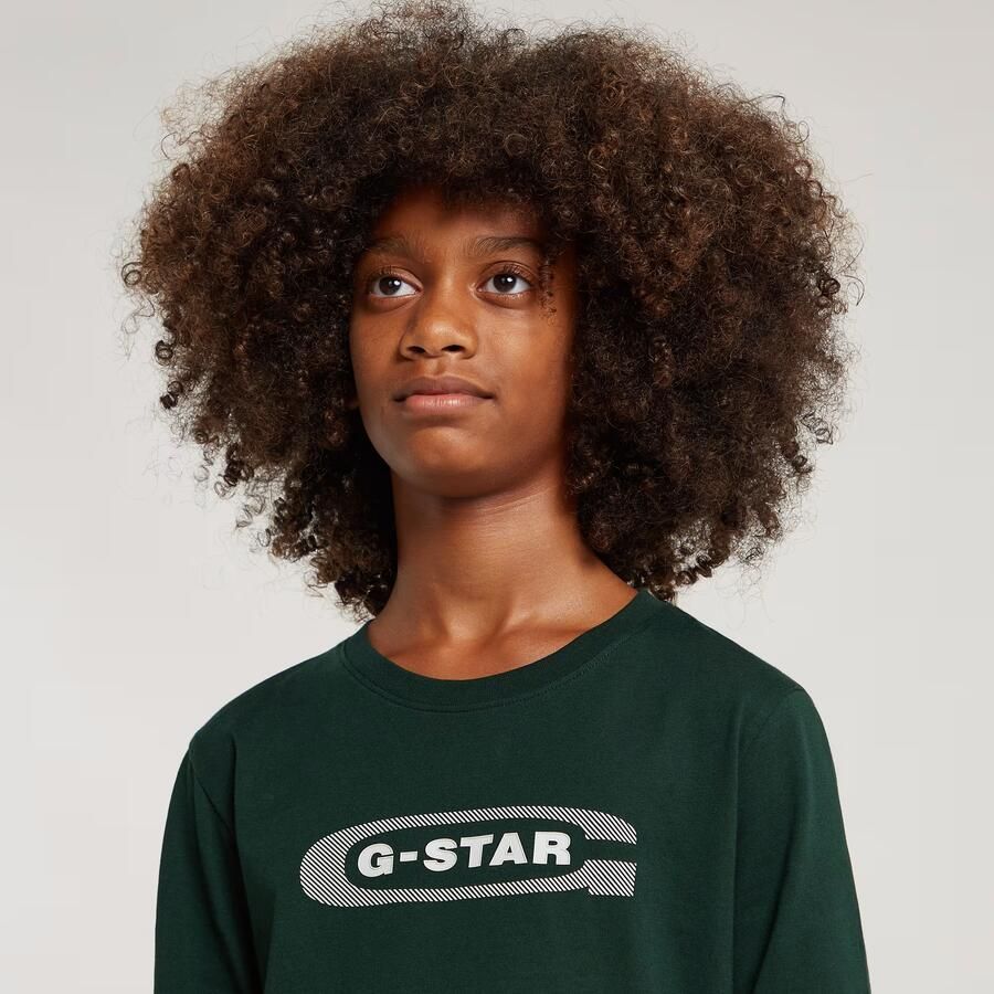G-Star RAW Jongens T-Shirt Regular Groen jongens - Foto 2