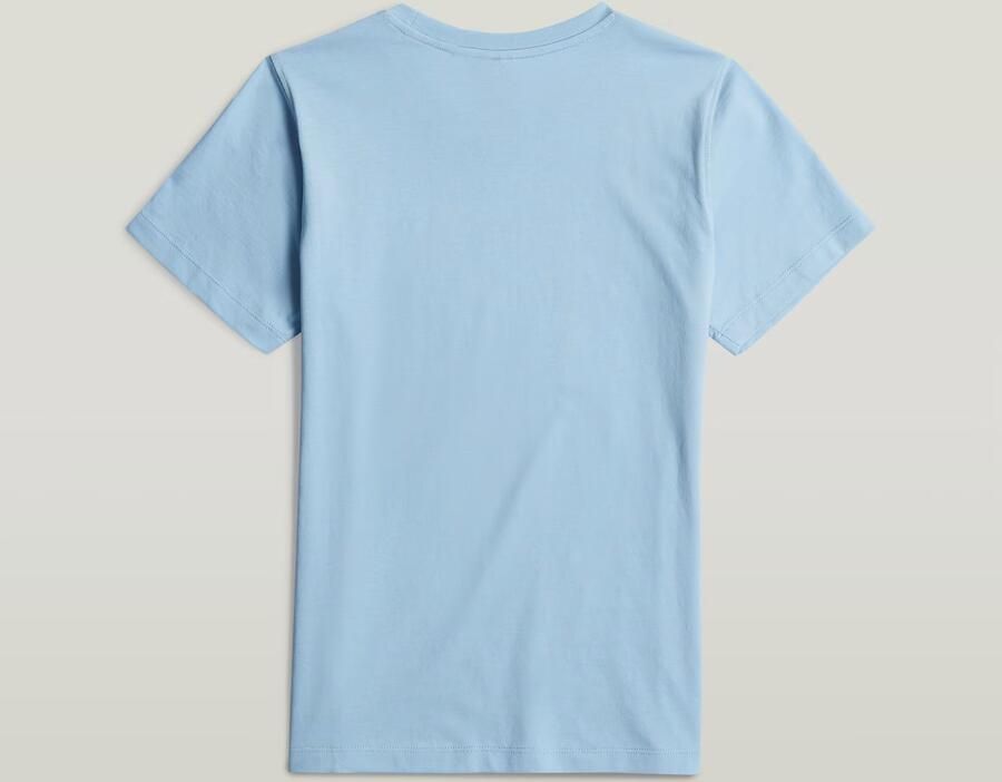 G-Star Raw T-shirt t-shirt s\s regular met printopdruk lichtblauw Jongens Katoen Ronde hals 140 - Foto 3