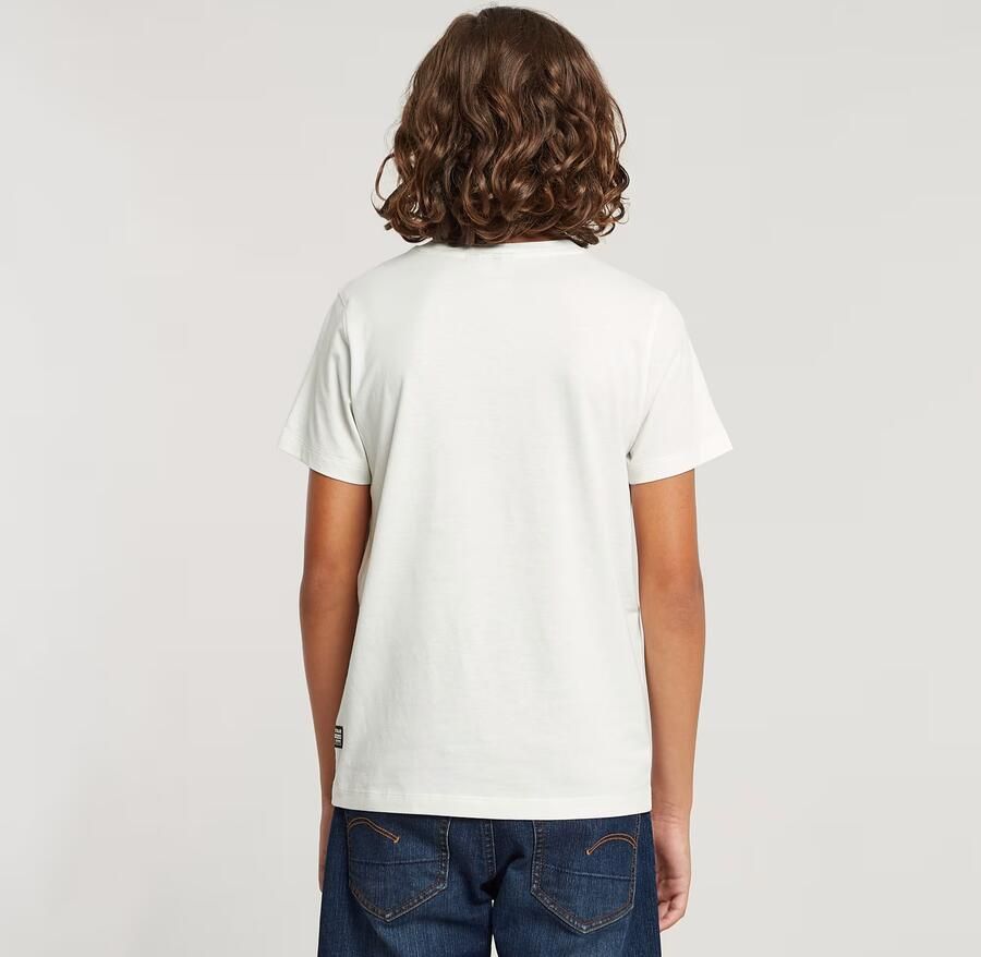 G-Star RAW Jongens T-Shirt Regular Originals Logo Wit jongens - Foto 5