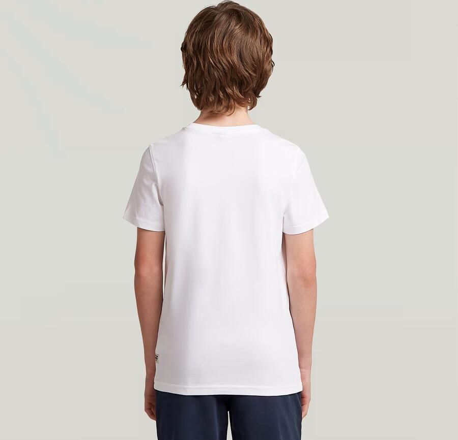 G-Star RAW Jongens T-Shirt Regular Wit jongens - Foto 4