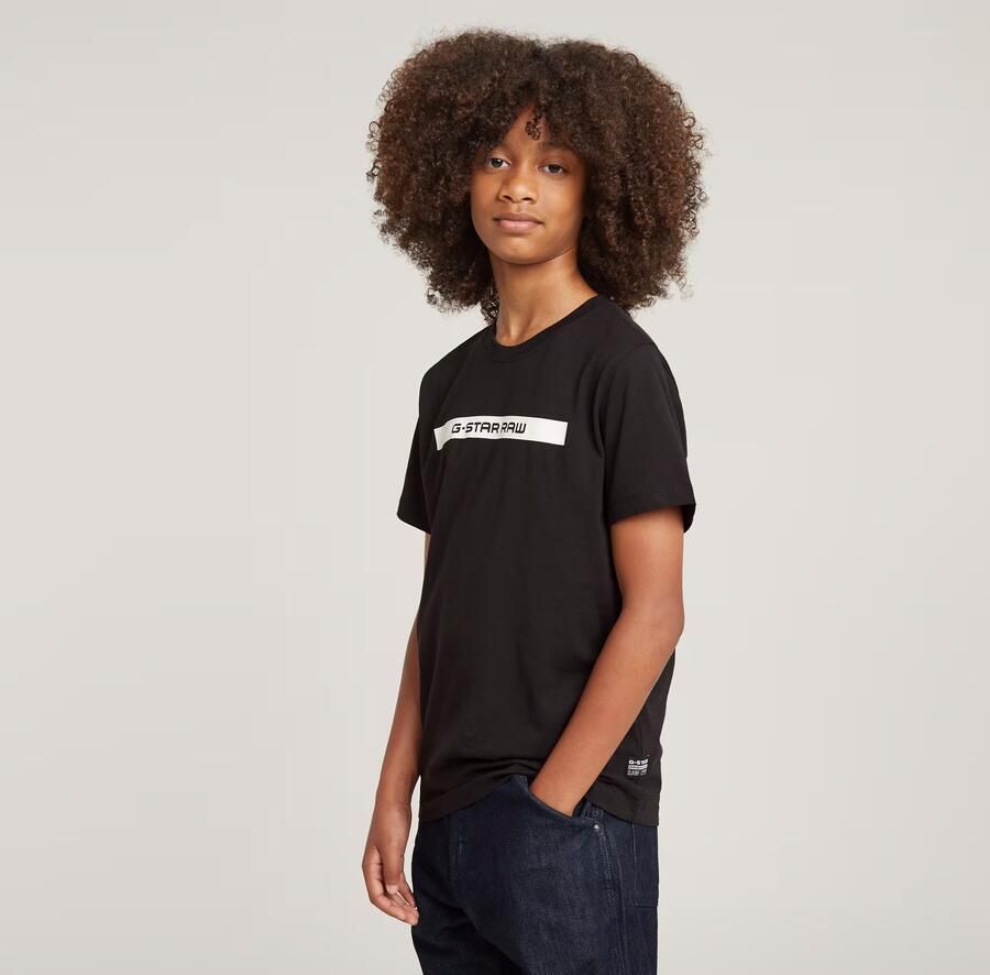 G-Star Raw T-shirt t-shirt s\s regular zwart Jongens Katoen Ronde hals 176 - Foto 7