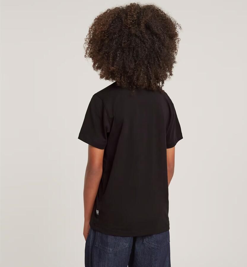 G-Star Raw T-shirt t-shirt s\s regular zwart Jongens Katoen Ronde hals 176 - Foto 5