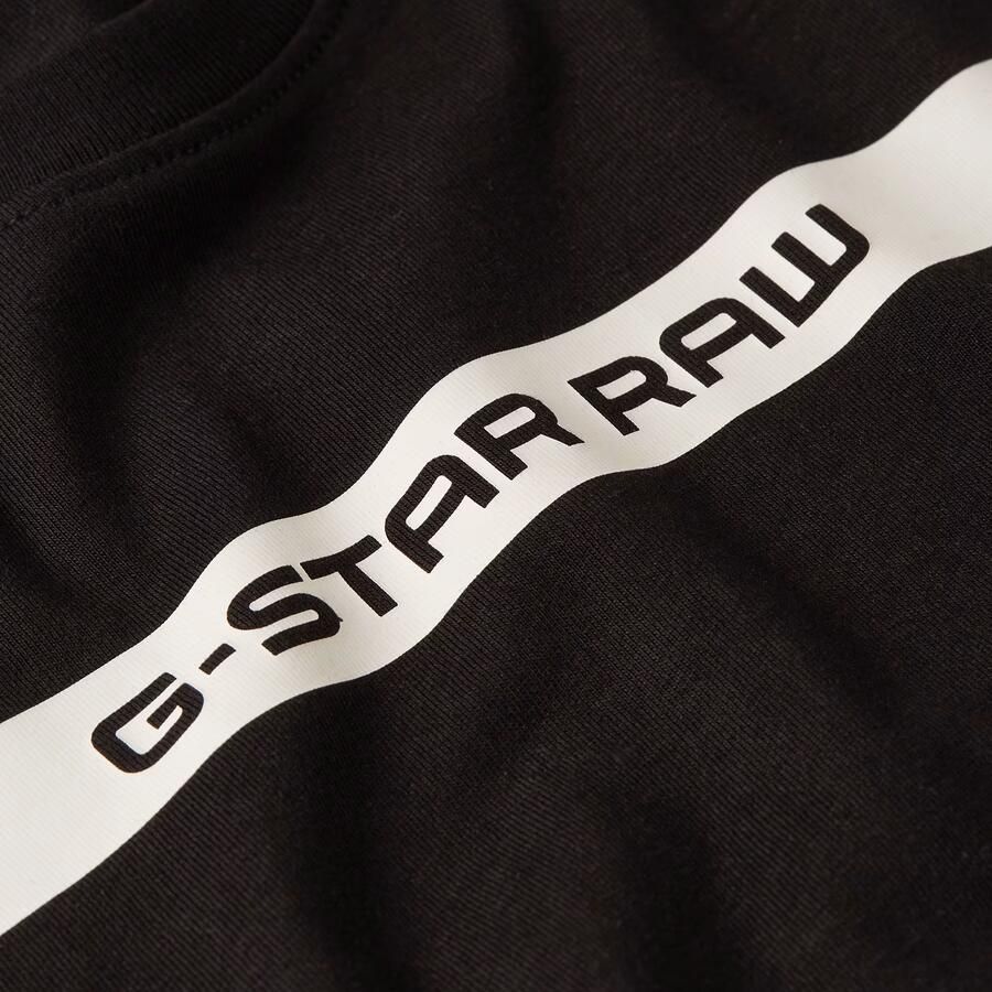 G-Star Raw T-shirt t-shirt s\s regular zwart Jongens Katoen Ronde hals 176 - Foto 4