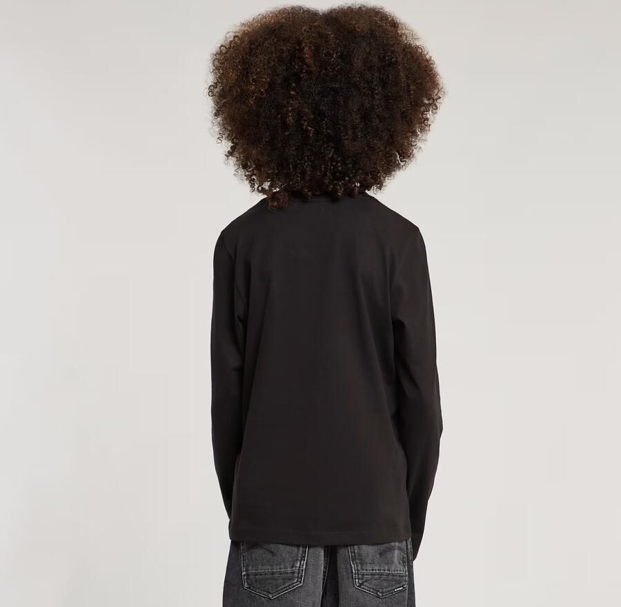 G-Star Raw longsleeve t-shirt l\s regular zwart Jongens Katoen Ronde hals 164 - Foto 4