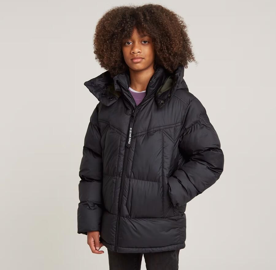 G-Star Raw gewatteerde winterjas Whistler pdd hdd jkt zwart Jongens Polyester Capuchon 128