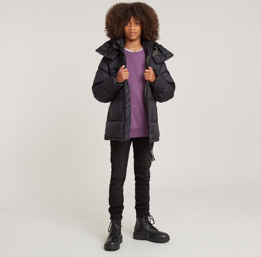G-Star Raw gewatteerde winterjas Whistler pdd hdd jkt zwart Jongens Polyester Capuchon 128 - Foto 4