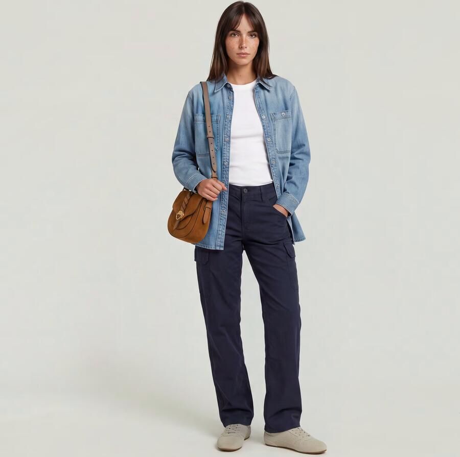 G-Star RAW Judee Cargo Broek Donkerblauw Dames - Foto 4