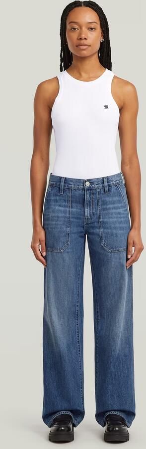 G-Star RAW Judee Carpenter Loose Jeans Midden blauw Dames - Foto 8