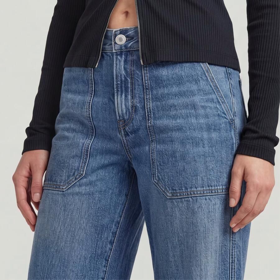 G-Star RAW Judee Carpenter Loose Jeans Midden blauw Dames - Foto 5