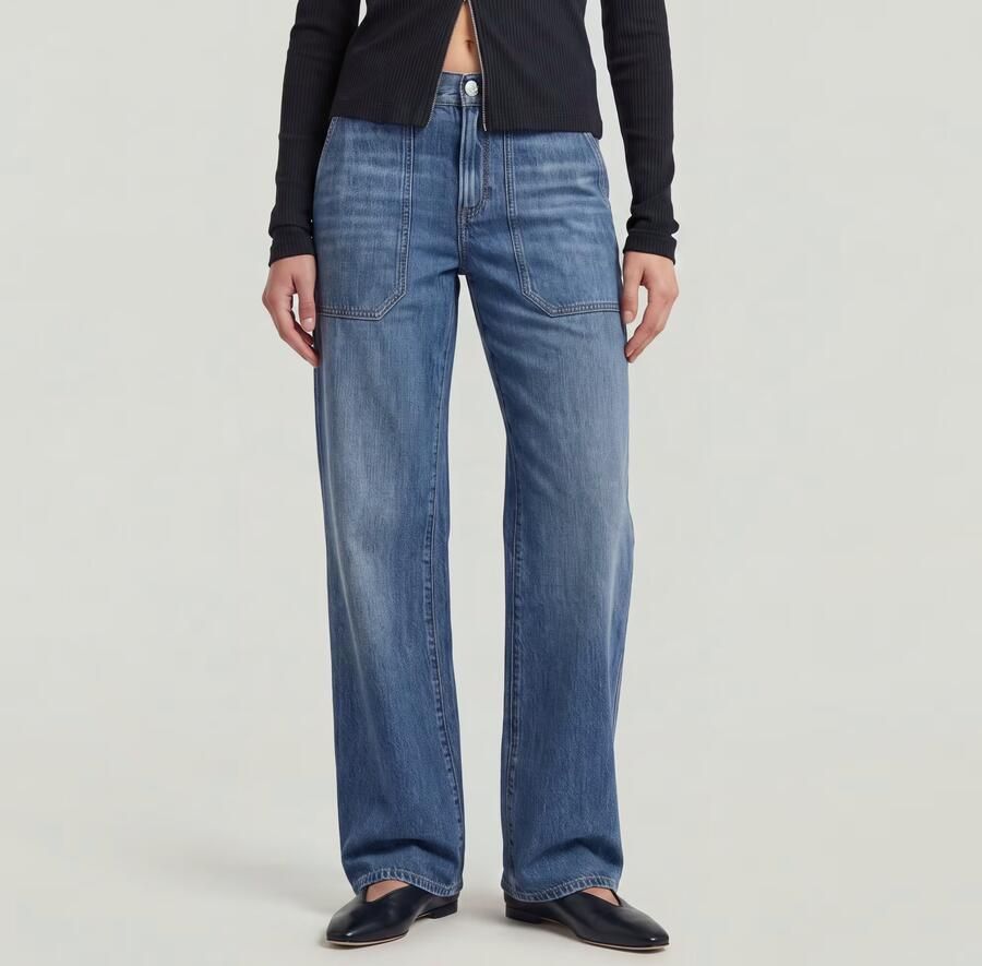 G-Star RAW Judee Carpenter Loose Jeans Midden blauw Dames - Foto 6