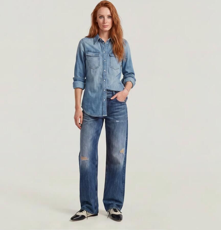 G-Star RAW Judee Low Waist Loose Jeans Donkerblauw Dames - Foto 5